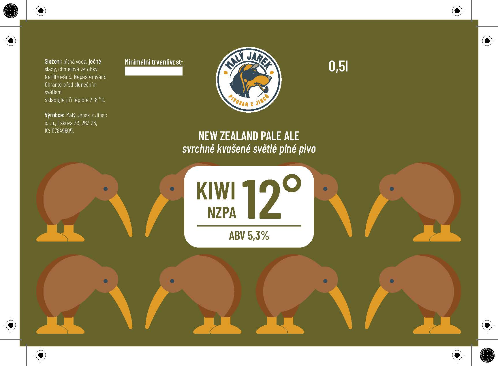 Etiketa KIWI NZPA 12°
