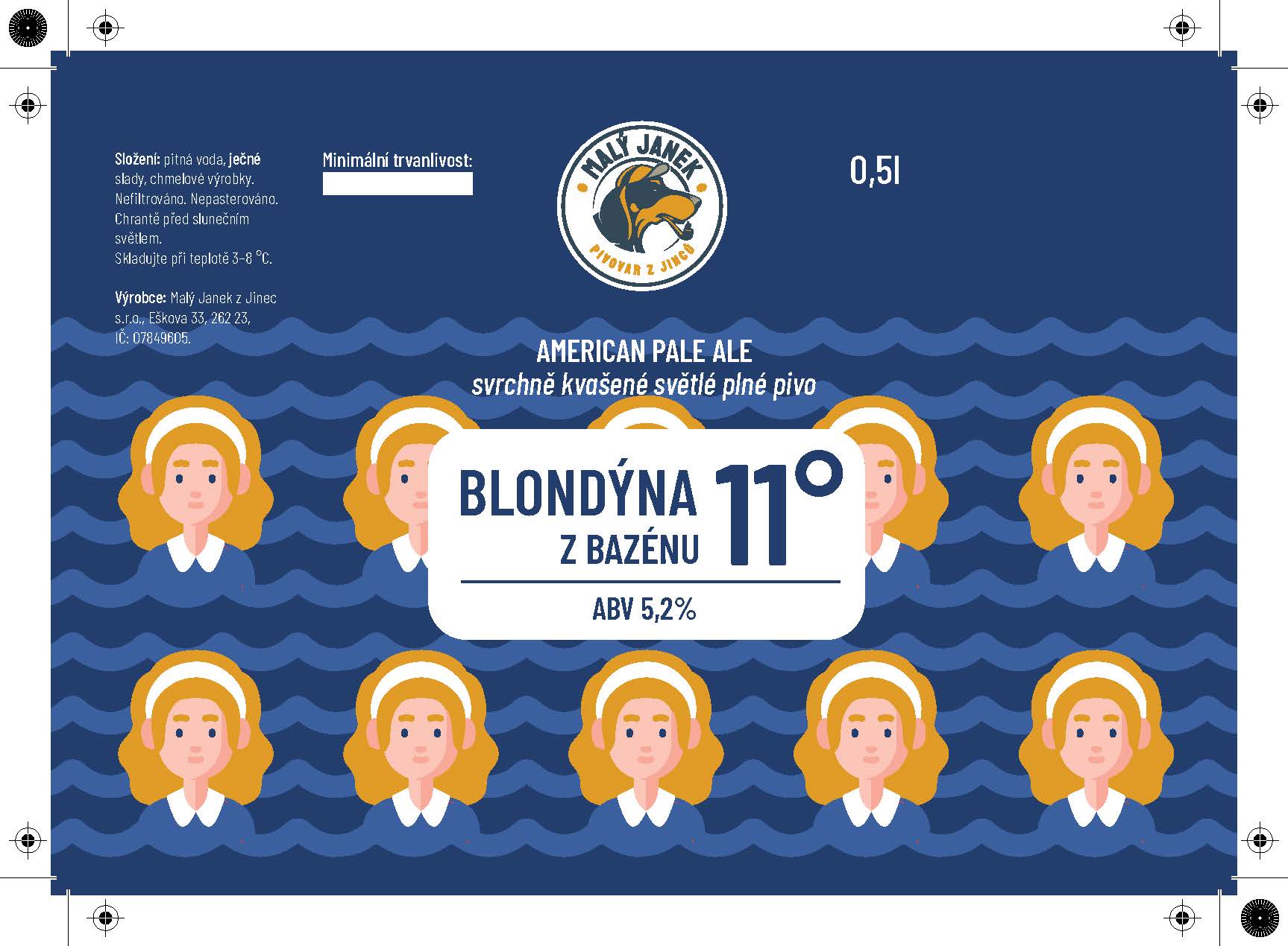 Etiketa Blondýna z Bazénu 11°