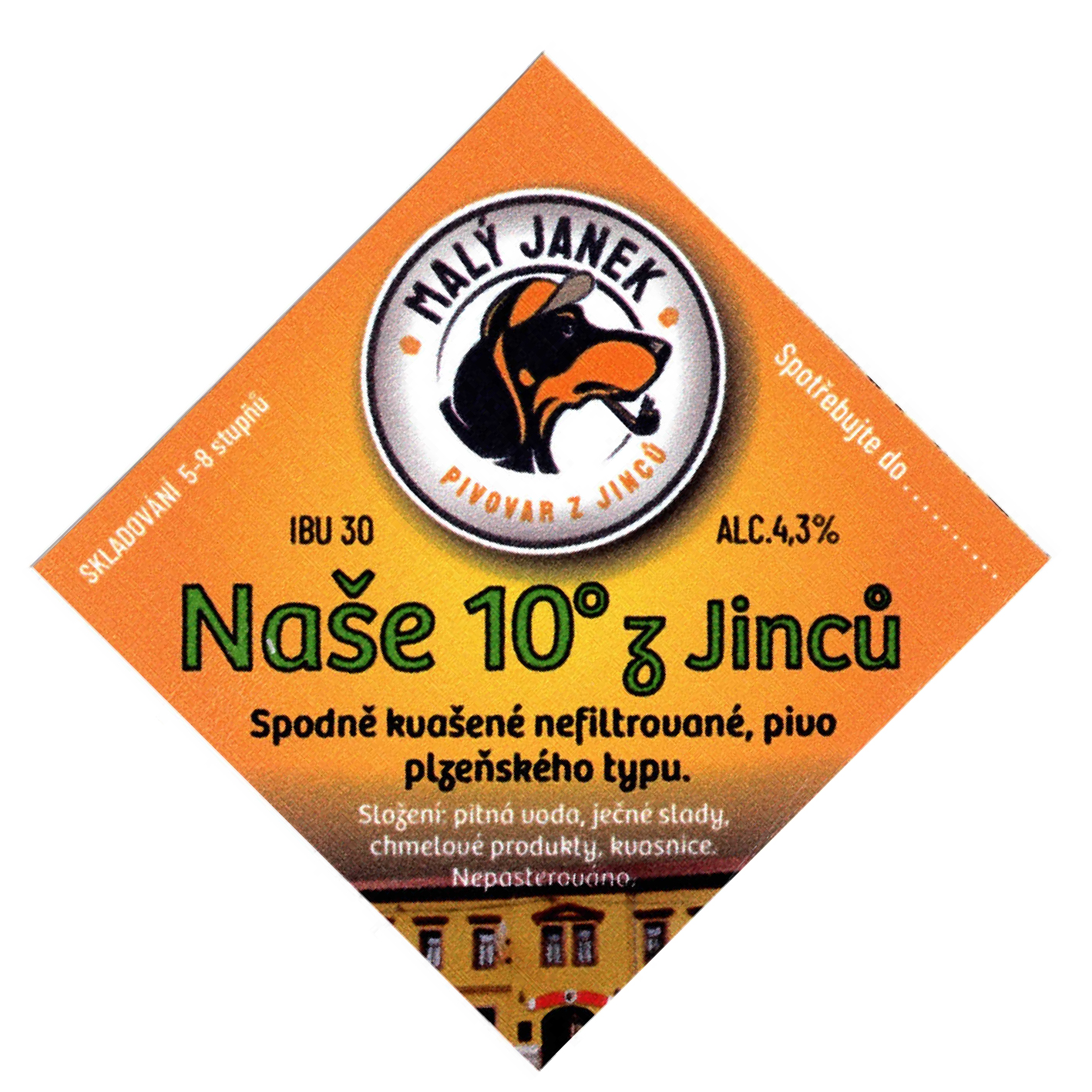 Etiketa Naše 10° z Jinců 