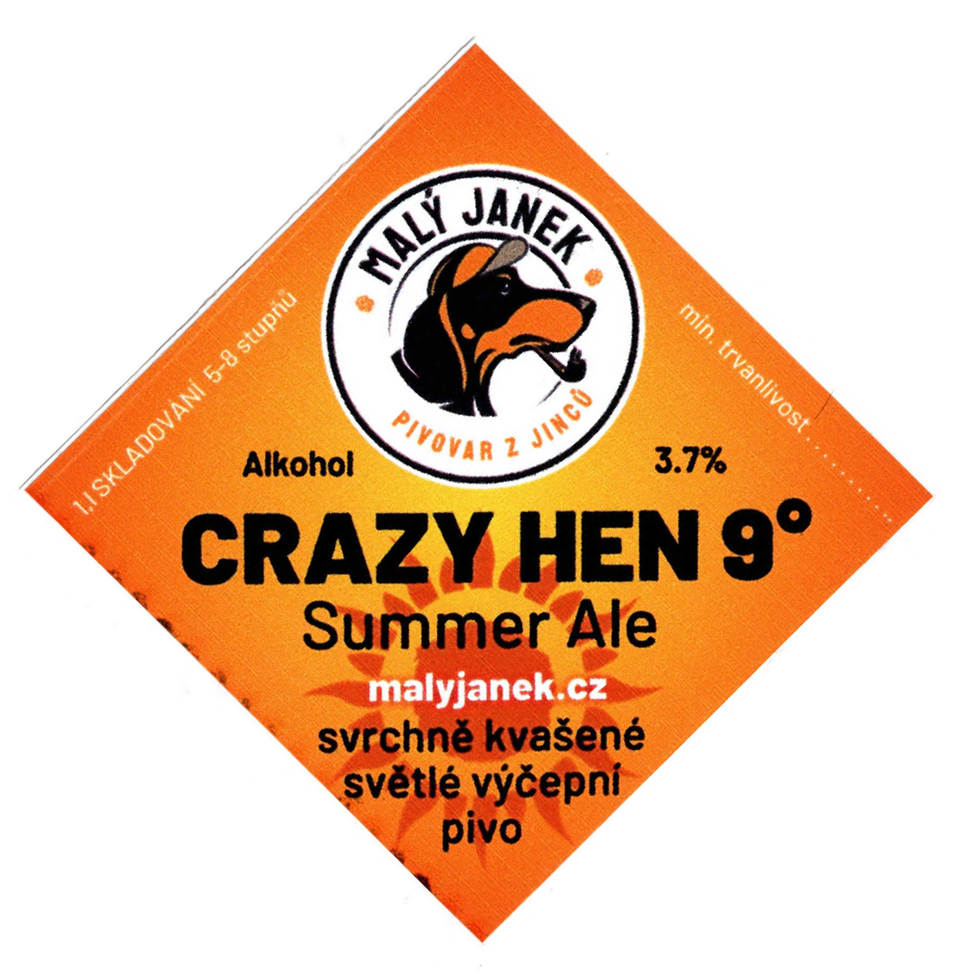 Etiketa Crazy Hen 9°